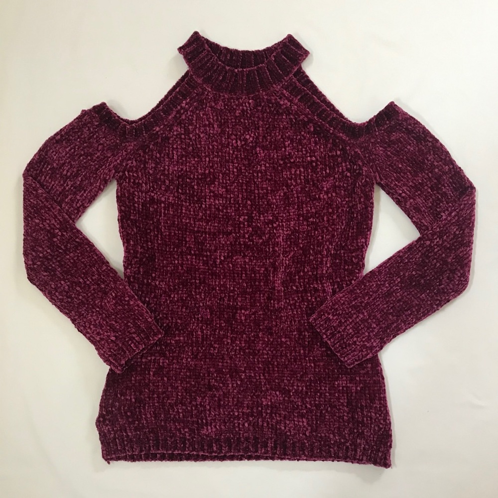 BONGO Chenille Off-the-Shoulder Sweater